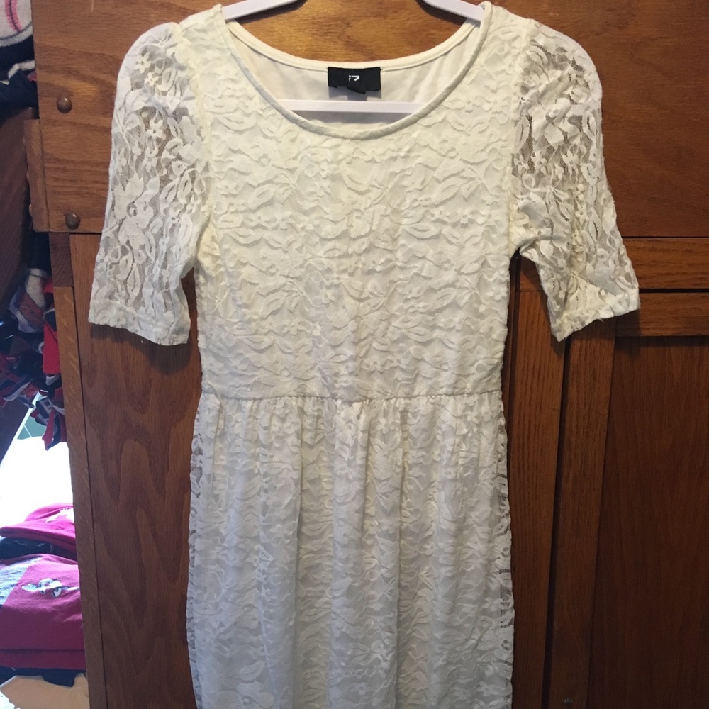 Simple White Lace Dress